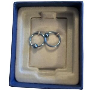 Vintage Piercing Pagoda Plus Hoop Earrings – Blue - Boxed